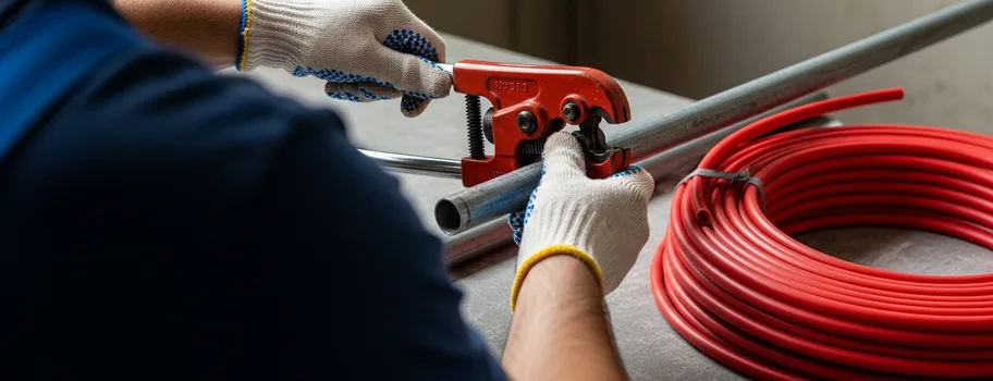 Altındağ apartmanında eski galvaniz boru kesimi ve yeni PEX bağlantı