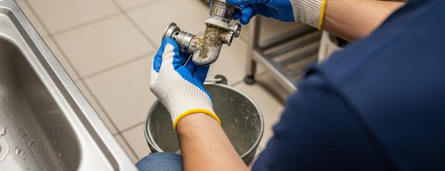 Çamdibi çarşı esnafı dükkânında lavabo sifon altı temizliği