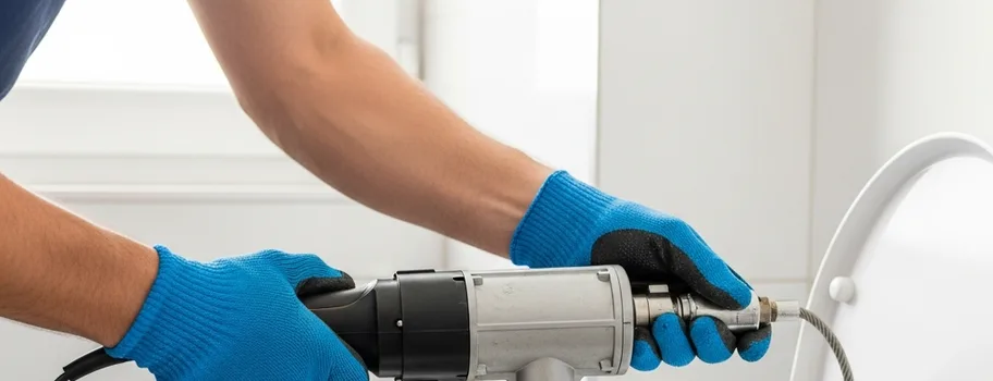 Klozet tıkanıklığında profesyonel pompa ve spiral closet auger ile müdahale