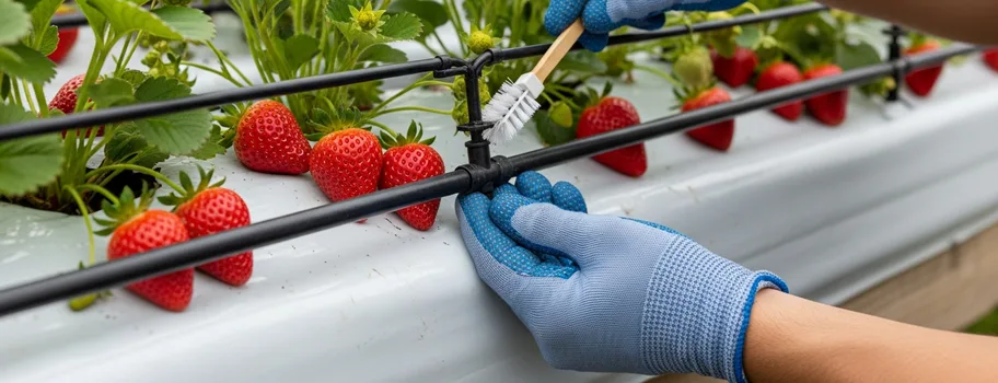 Develi müstakil ev bahçesinde sulama hattı kontrolü